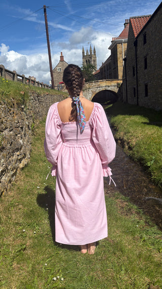 SMOCK DRESS PALE PINK