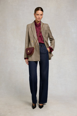 Georgina Satin Shirt Mulberry