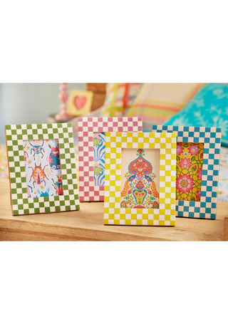 Check Photo Frame, fits photo 6x4": Green