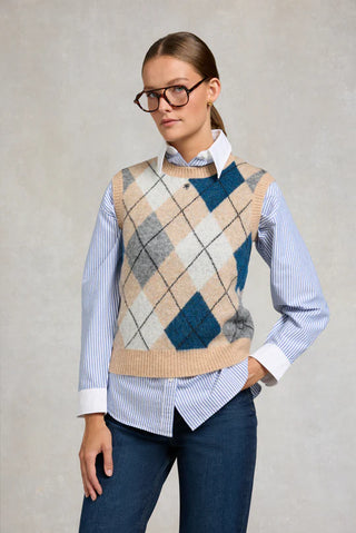 Amy Knitted Tank Camel