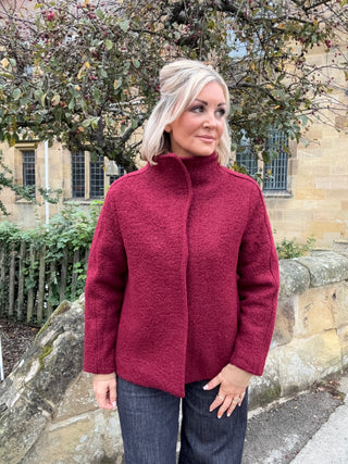 Gianna Wool Mix Wrapover Jacket