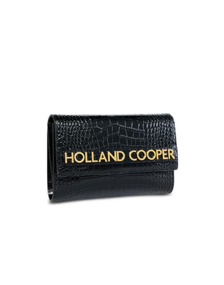 Abbot Clutch Bag Black Croc