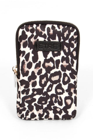 Ivy Crossbody Phone Bag in Cream Leopard