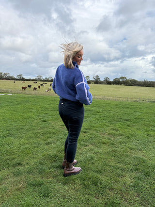 Industry Fleece Half Zip in Violet Smoke