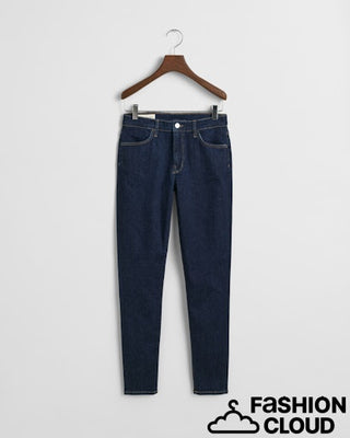 Skinny Stretch Jeans - Dark Blue Worn In