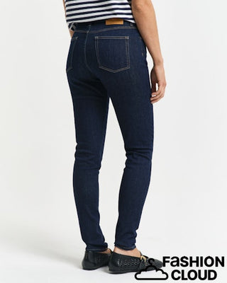 Skinny Stretch Jeans - Dark Blue Worn In