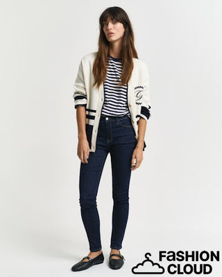 Skinny Stretch Jeans - Dark Blue Worn In
