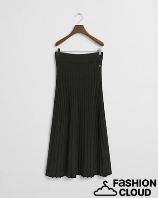 Contrast Ribbed Knit Skirt