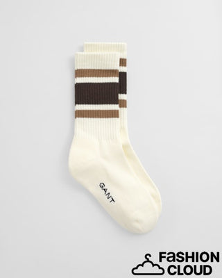Striped Sport Socks - Cream