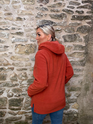 Ridgeline Women's Ballistic Long Sleeved Fleece Hoodie Russet