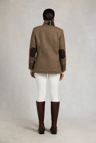 Country Classic Jacket Large Scale Brown Herringbone