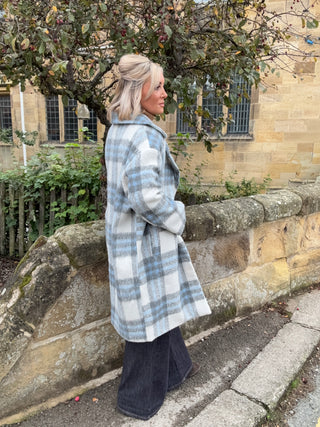 Tiana Pea Coat Blue Smoke