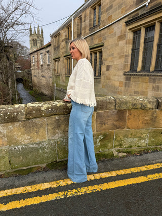 WIDE LEG JEANS LIGHT DENIM