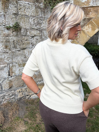 Cotton yarn sweater - IVORY