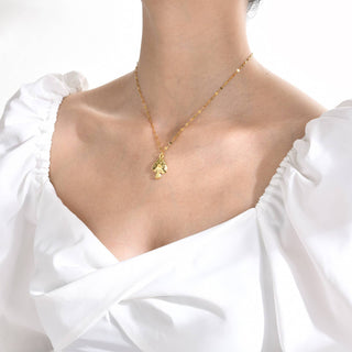 Toadstool Necklace in Gold