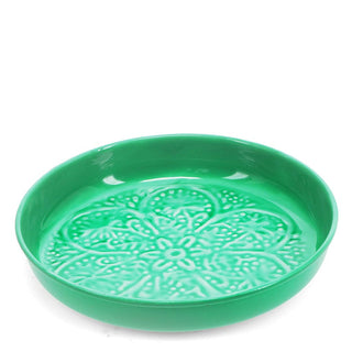 Enamel trinket dish (17.5cm) - Green