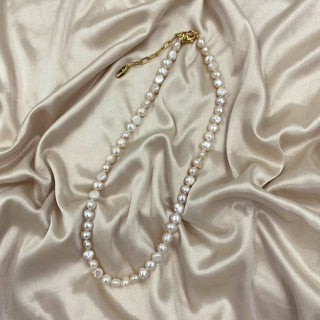 Freshwater Pearl Choker in Gold