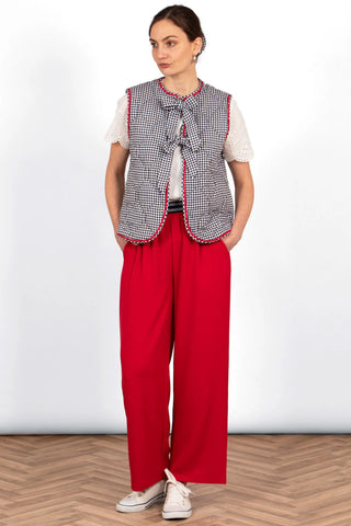Noa Quilted Gilet - Black Gingham