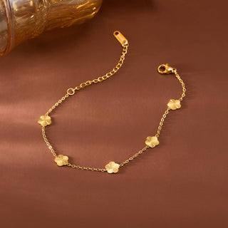 5 Flower Bracelet in Gold