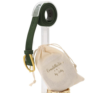 CONSTELLATION LEATHER BELT GREEN