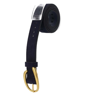CONSTELLATION LEATHER BELT NAVY