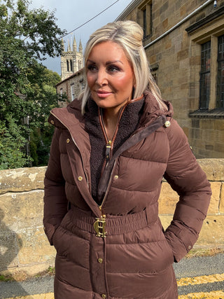 AROSA LUXE LONGLINE COAT - WALNUT