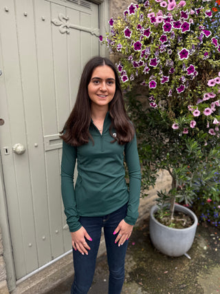 Relentless 1/4 Zip in Amazon Green