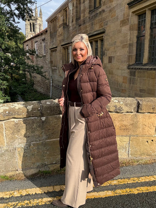 AROSA LUXE LONGLINE COAT - WALNUT