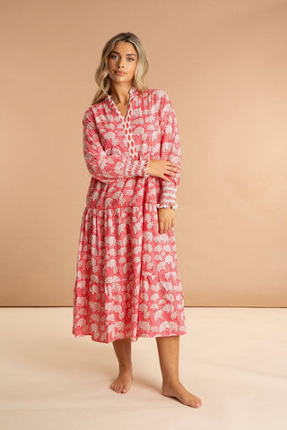 Summer Cotton Maxi Dress - Peony Paisley
