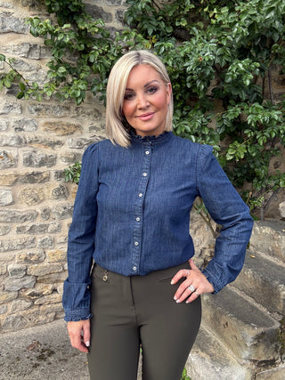 Abbey - Denim Frill