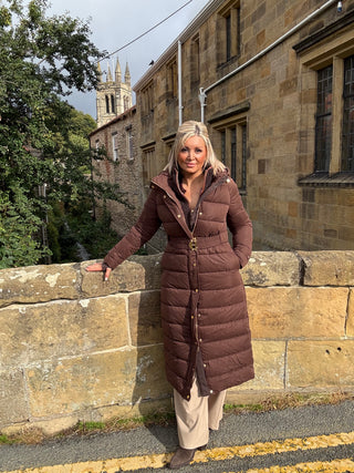 AROSA LUXE LONGLINE COAT - WALNUT