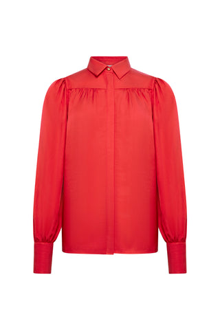 Ada Blouse Deep Red