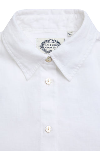 RELAXED FIT AMALFI SHIRT OPTIC WHITE LINEN