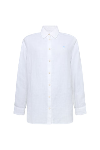 RELAXED FIT AMALFI SHIRT OPTIC WHITE LINEN