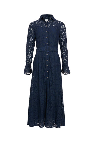Annabel Lace Dress Ink Navy