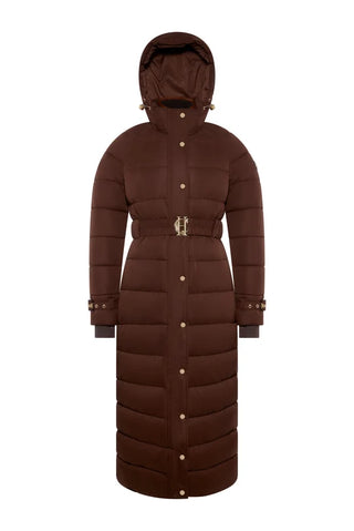 AROSA LUXE LONGLINE COAT - WALNUT