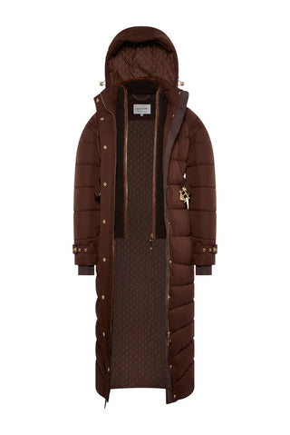 AROSA LUXE LONGLINE COAT - WALNUT