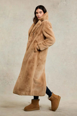 Shearling Platform Boot Tan