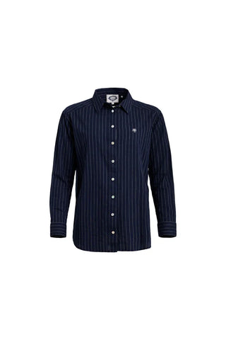 ATHENA SHIRT NAVY PINSTRIPE