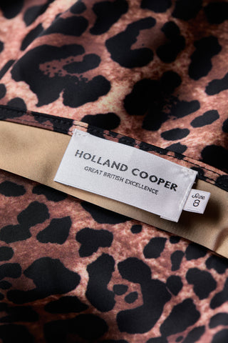 Aurora Satin Dress Leopard