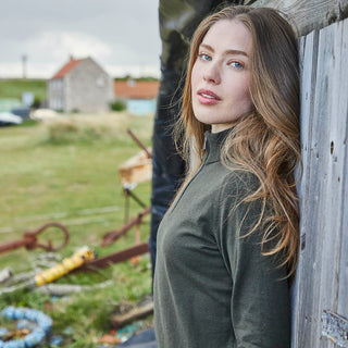 Womens Melford Knit 1/4 Zip - Deep Forest