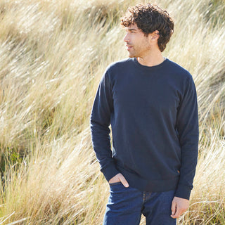 Mens Hartland Crew Knit - Navy