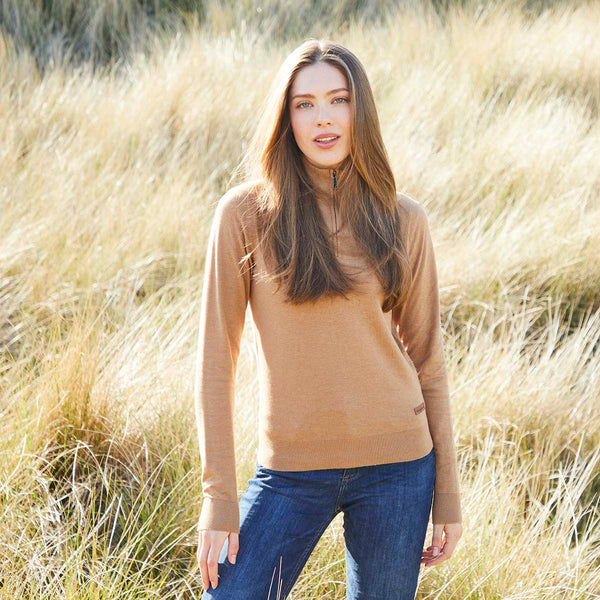 Womens Melford Knit 1/4 Zip - Sienna