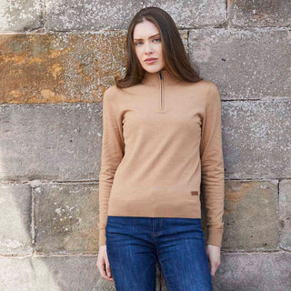Womens Melford Knit 1/4 Zip - Sienna