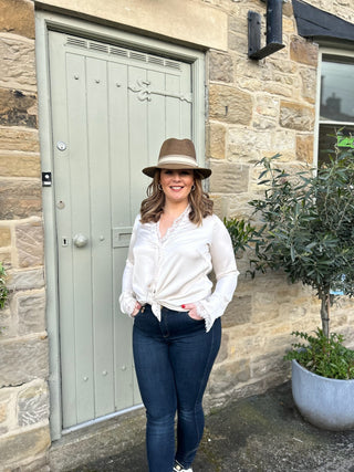 Summer Fedora Bee Choc/Neutral