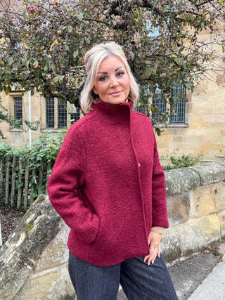Gianna Wool Mix Wrapover Jacket