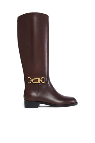 Bridle Flat Boot Chocolate