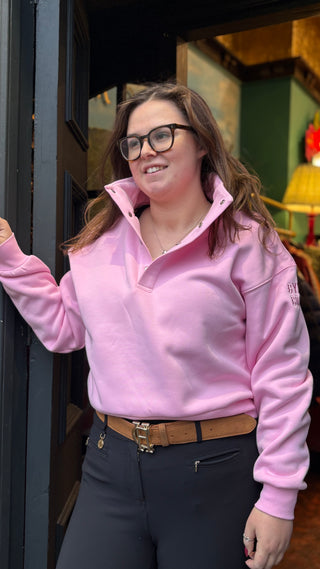 Urban Snap Collar Sweatshirt Pink Blossom