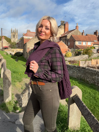 Wildprivet Women's Hunting Check Shirt - Damson