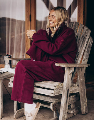 Snap Collar Sierra Sweatshirt - Cherry Crush